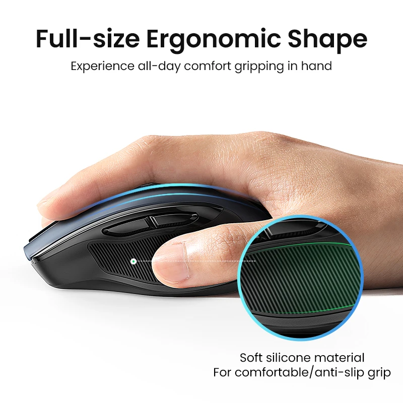 ergonomic wireless bluetooth mouse 4000dpi with mute buttons perfect for macbook and laptops - Image 5