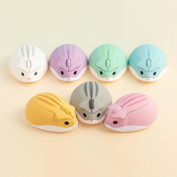 cute 2.4g wireless optical mouse in adorable hamster design for kids and laptops