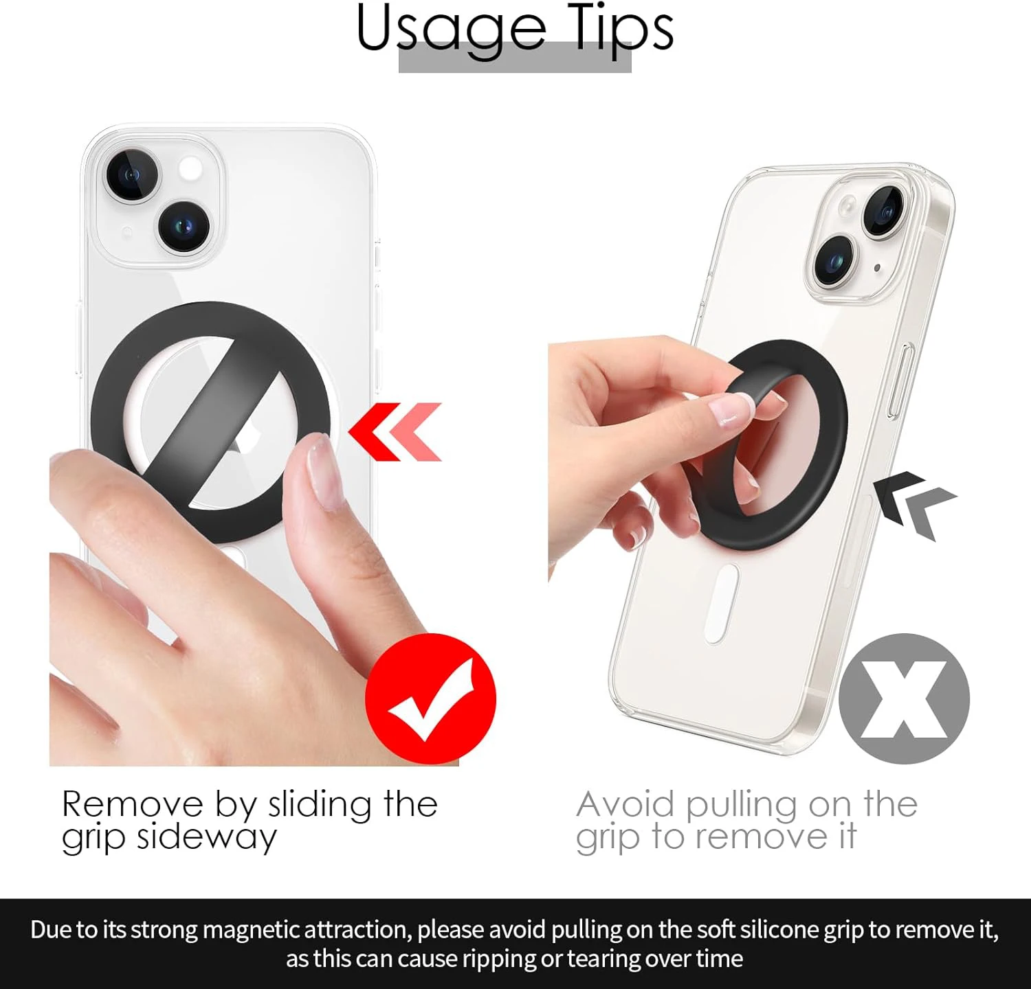 magnetic silicone phone holder for iphone and samsung universal loop grip stand in various colors - الصورة 5