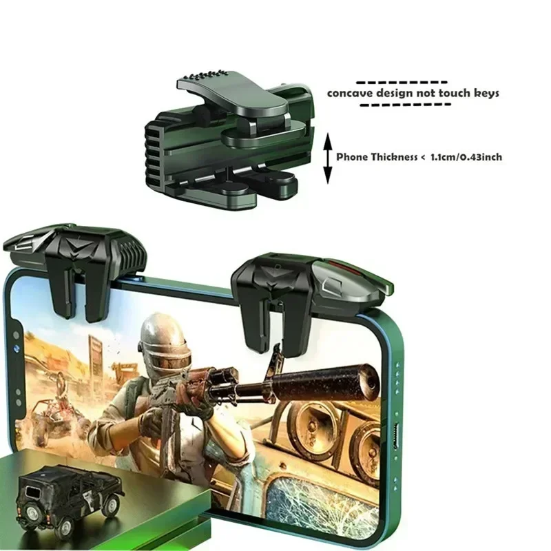 six finger mobile game trigger for pubg aim shooting compatible with iphone and android - Image 3