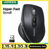 hyper-fast scroll wireless mouse with bluetooth 54 ergonomic design 5000dpi for laptops and tablets
