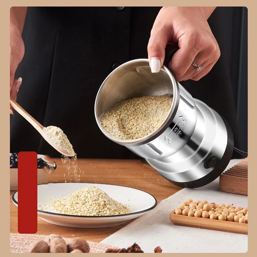 powerful electric coffee grinder for herbs spices and grains with stainless steel precision design - Image 7