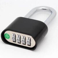 waterproof 4-digit combination padlock sturdy design for indoor outdoor use on gates doors and lockers