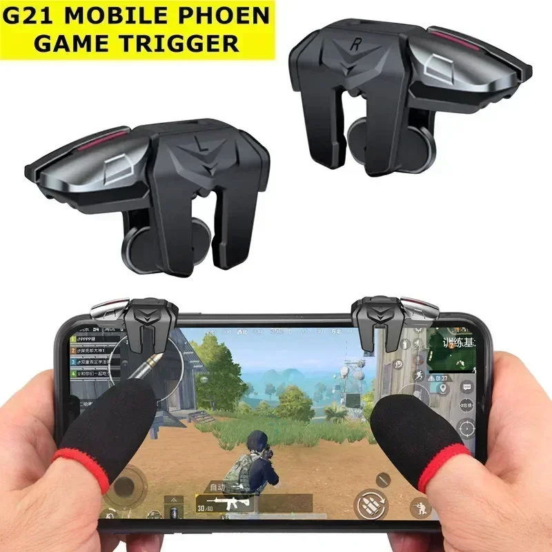 six finger mobile game trigger for pubg aim shooting compatible with iphone and android