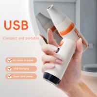portable wireless handheld power fan mini hair dryer for travel with usb charging and foldable handle