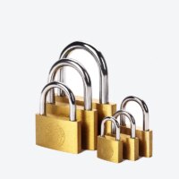 copper padlock set of small locks for luggage cases and lockers includes 3 keys variety sizes