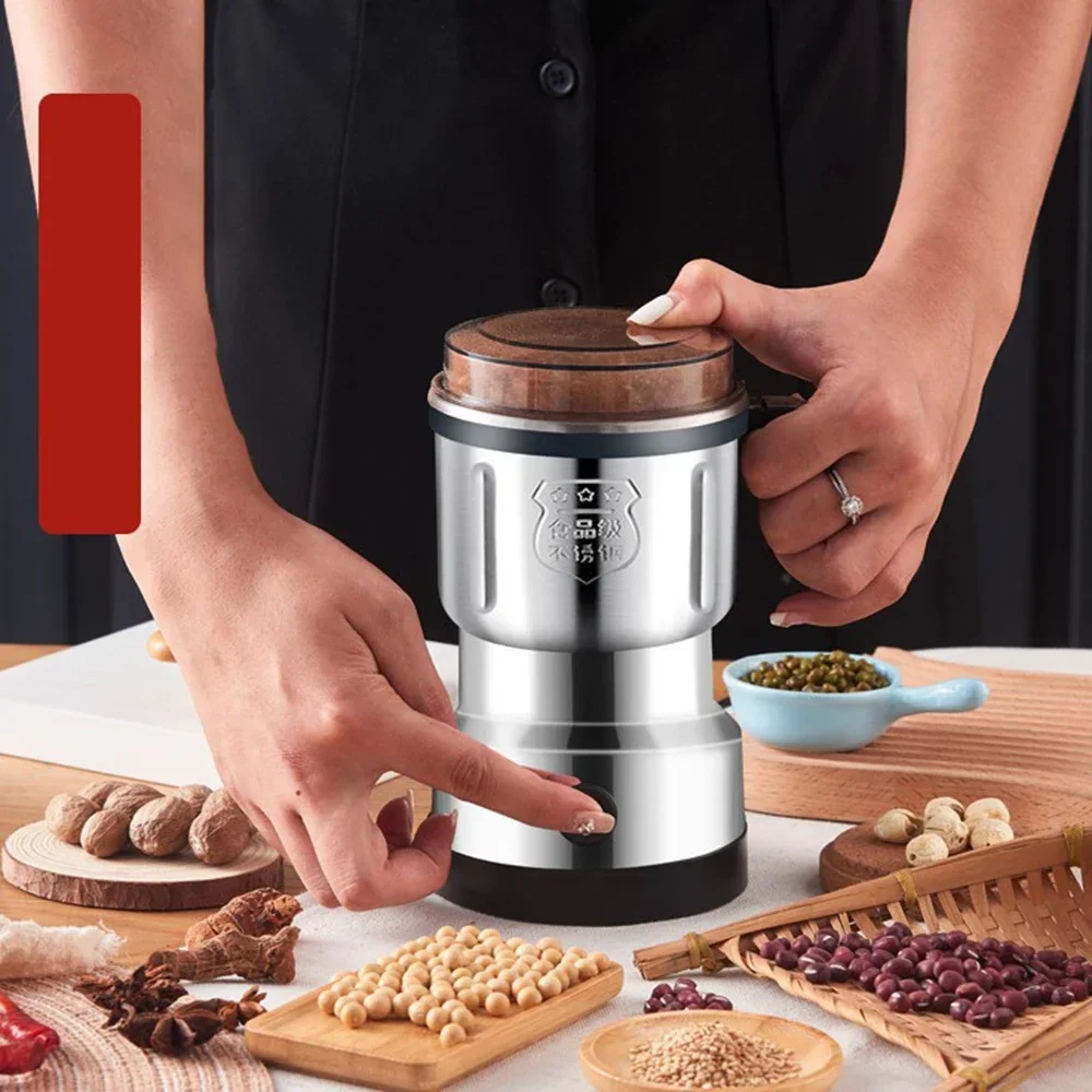 powerful electric coffee grinder for herbs spices and grains with stainless steel precision design - Image 5