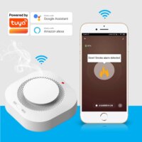 smart smoke detector alarm with zigbee and wifi for home fire protection and security