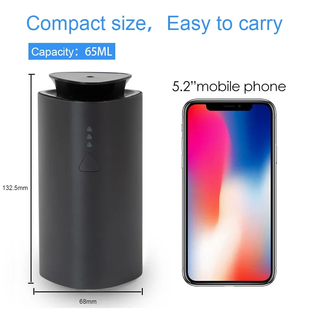 compact car diffuser humidifier with usb charging portable aromatherapy air purifier 1200mah battery - Image 7