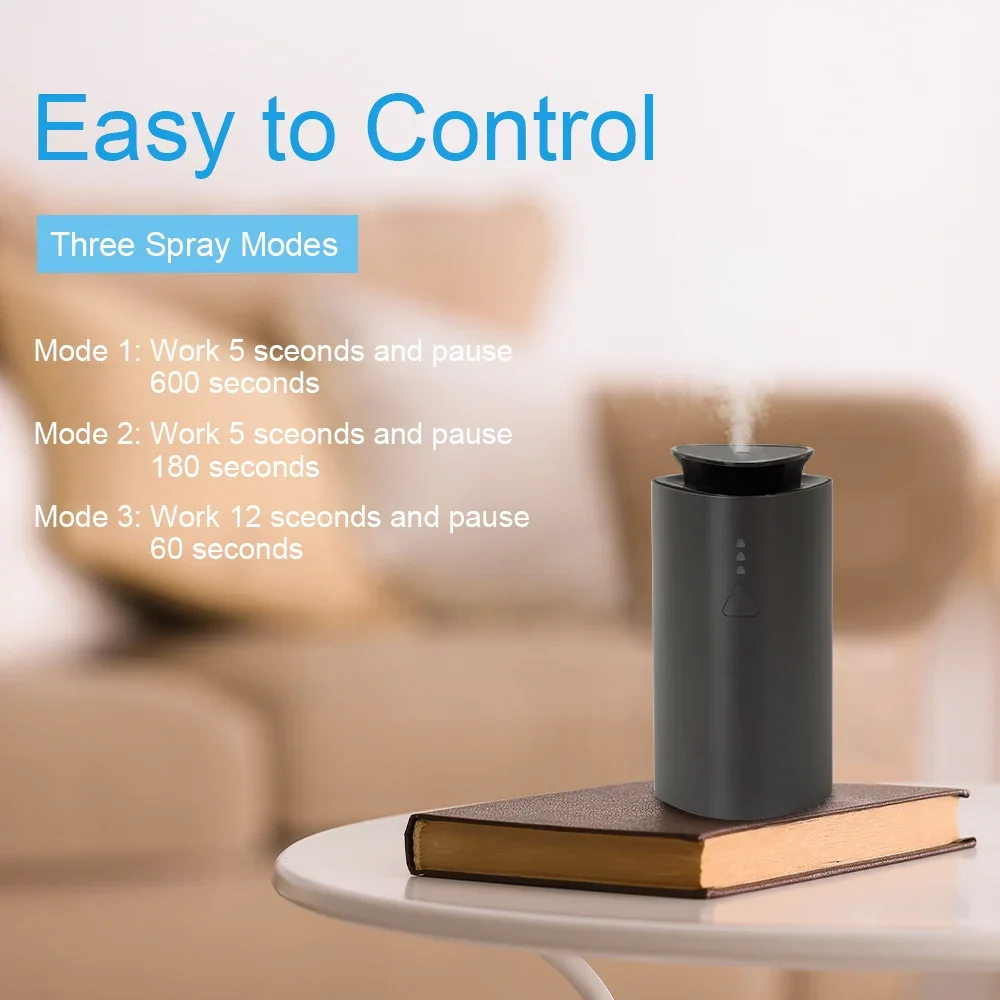 compact car diffuser humidifier with usb charging portable aromatherapy air purifier 1200mah battery - Image 4