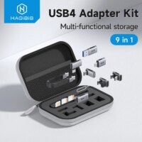 multi usb c adapter kit with fast charging cable storage box compatible with thunderbolt 4 and 3