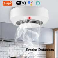 high sensitivity wireless smoke detector with wifi connectivity for smart home security system