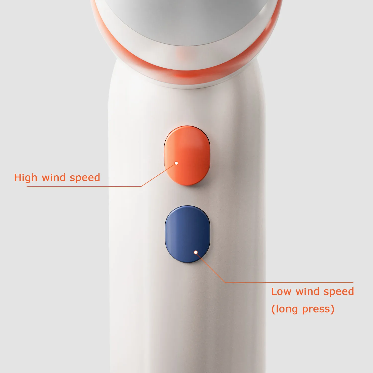 portable wireless handheld power fan mini hair dryer for travel with usb charging and foldable handle - الصورة 7