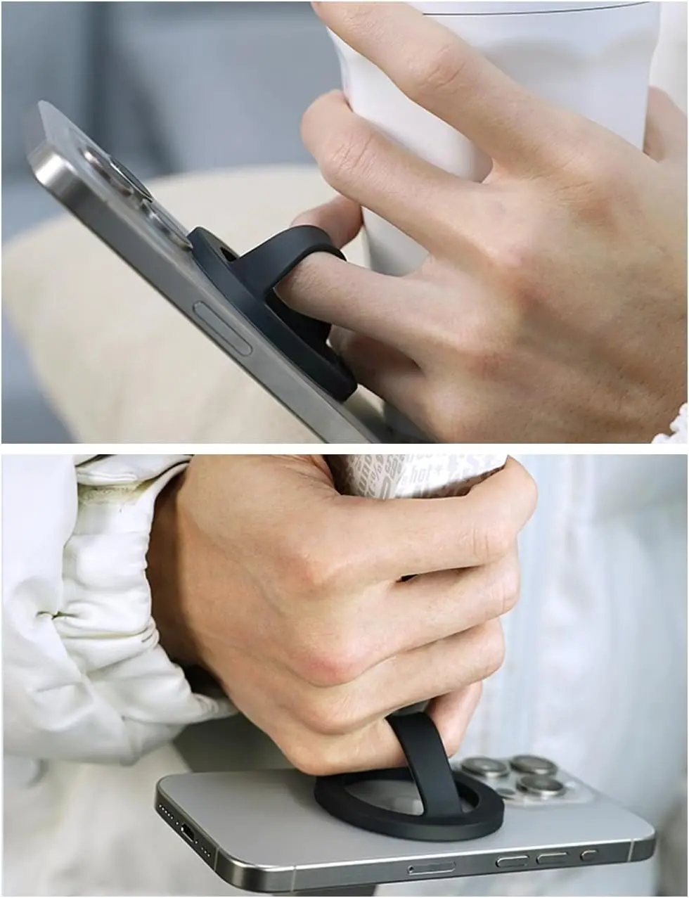 magnetic silicone phone holder for iphone and samsung universal loop grip stand in various colors - الصورة 6