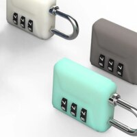 multicolor 3 digit combination padlock for luggage and backpacks portable anti theft security lock