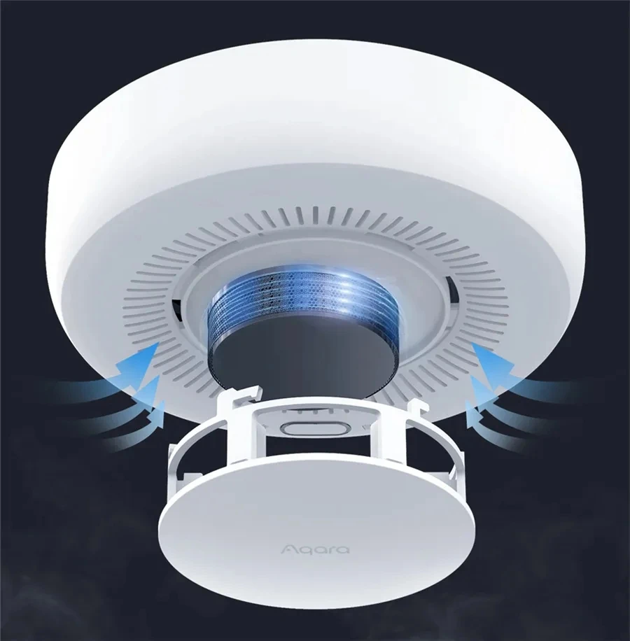 smart smoke detector sensor for home security with zigbee 3.0 and sound alert features