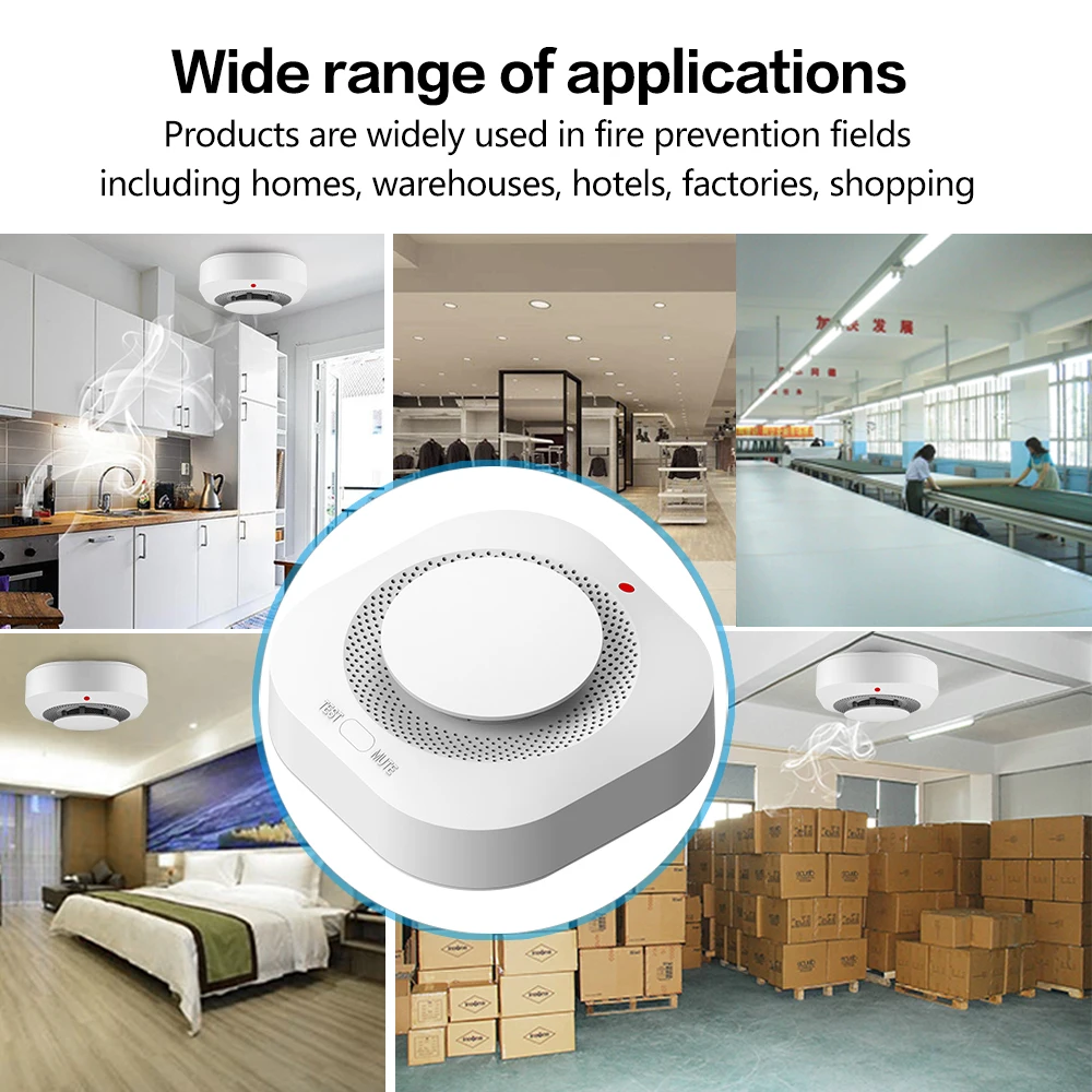 smart smoke detector alarm with zigbee and wifi for home fire protection and security - Image 6