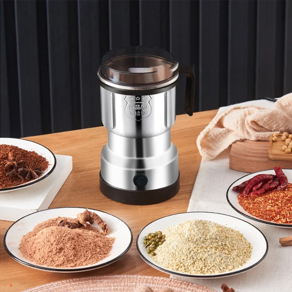 powerful electric coffee grinder for herbs spices and grains with stainless steel precision design - Image 6
