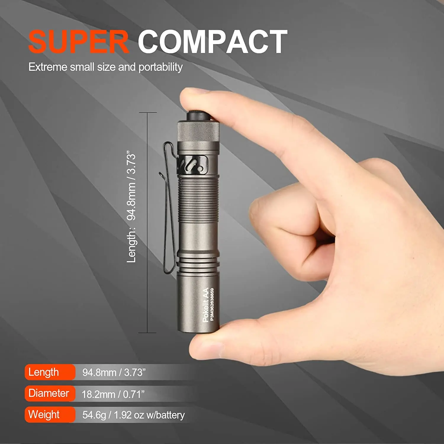 compact 1000 lumens rechargeable edc flashlight with high cri waterproof pocket design - الصورة 4
