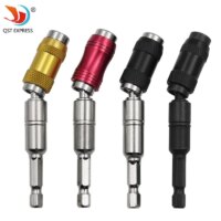 pivoting magnetic screwdriver drill bit holder for woodworking quick change extension rod 88mm length
