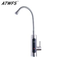 instant tankless electric water heater tap for kitchen and bathroom with stainless steel design