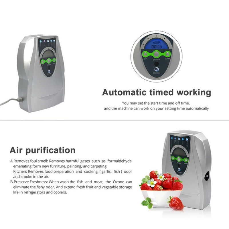 ozone generator for home water and air purification freshen food and remove odours - الصورة 6