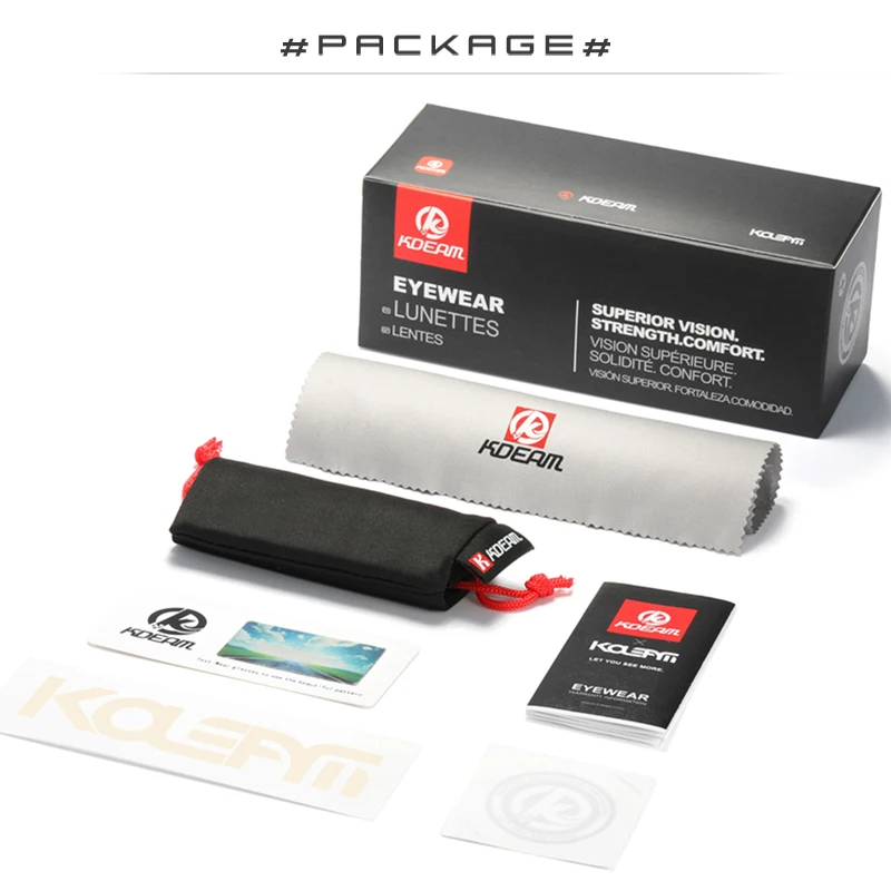 KDEAM Recommend Square Polarized Sunglasses For Men Women Outdoor Shades Ultra-thick Elastic Paint Frame 5-Barrel Hinges - Image 7