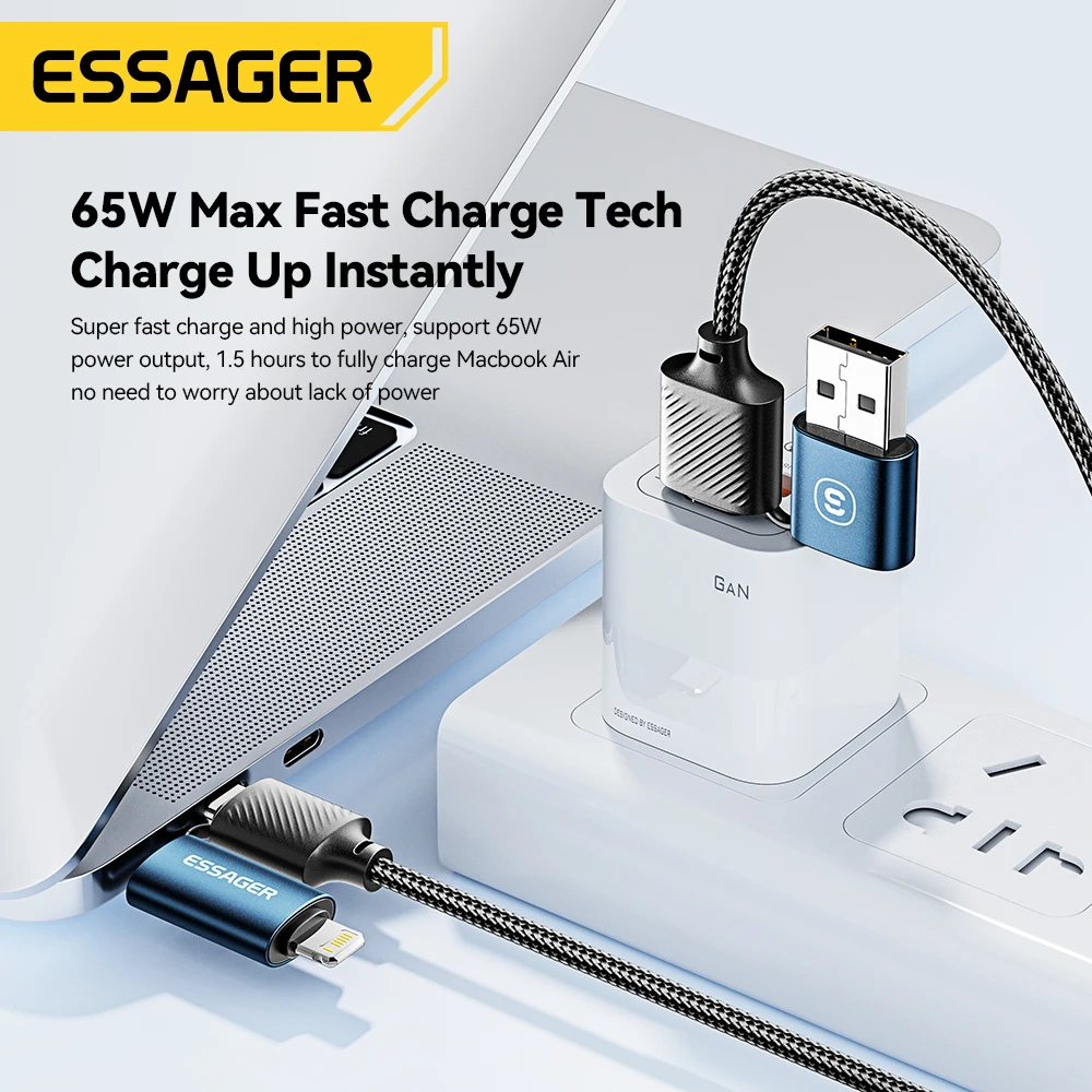 4 in 1 65W fast charging cable for iphone 15 14 13 max type c lightning multi charger - الصورة 3
