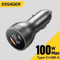 100w car charger fast charging usb c for iphone 15 pro samsung galaxy and xiaomi poco