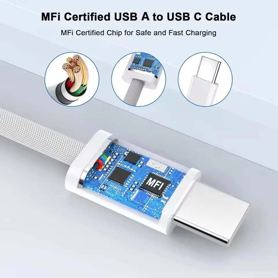 60w usb c fast charging cable for iphone 16 pro max quick charge data line 2m length - Image 6