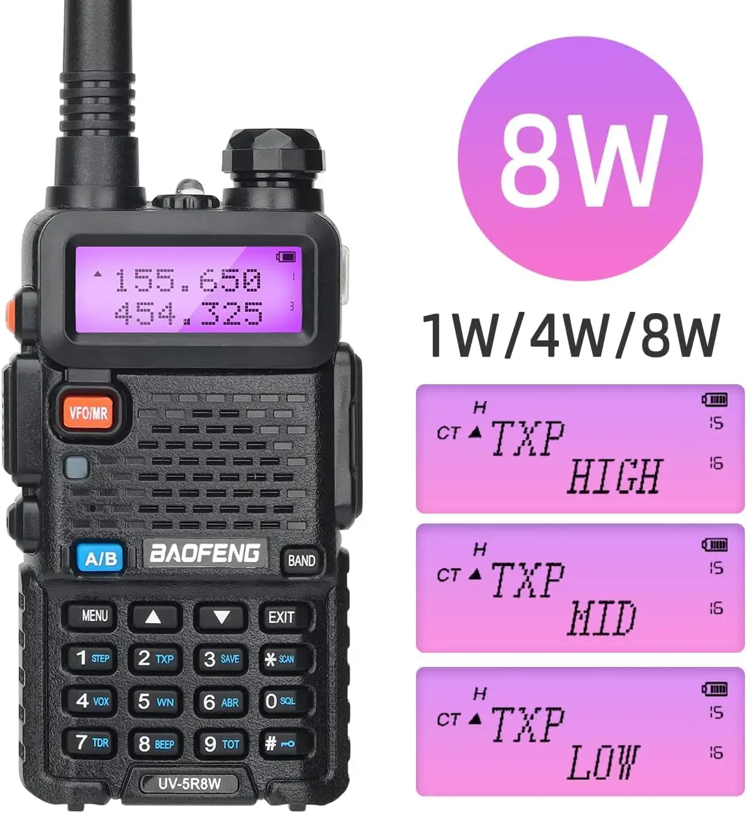 high power portable dual band walkie talkie long range two way radio with 128 channels - Image 3