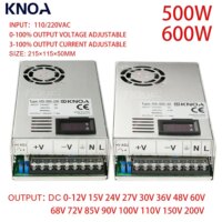 digital display adjustable power supply 500W 600W acdc 0 to 200V versatile output high efficiency