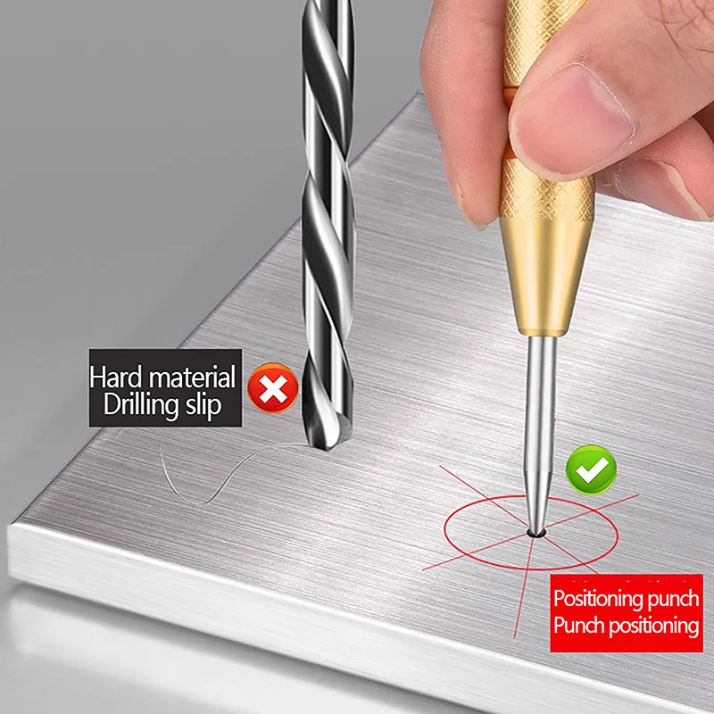 automatic center punch tool for metalworking and woodworking spring loaded hole drilling device - Image 5