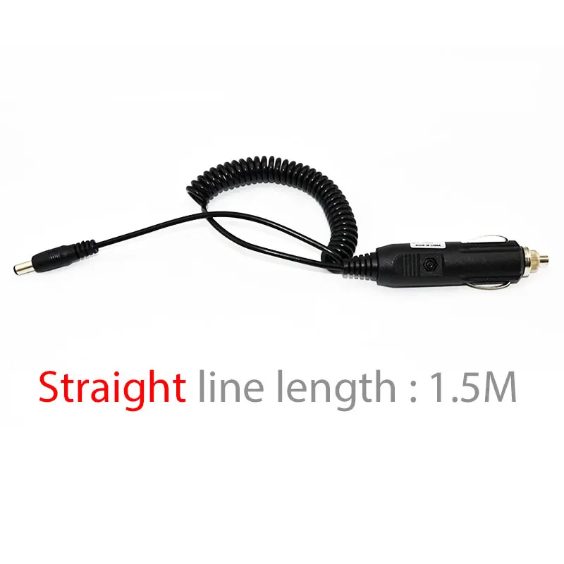 12v car charger cable for baofeng uv-5r walkie talkies long 1.5m cord accessory - Image 4