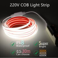 30m waterproof cob led strip light ideal for garden and home lighting with eu plug