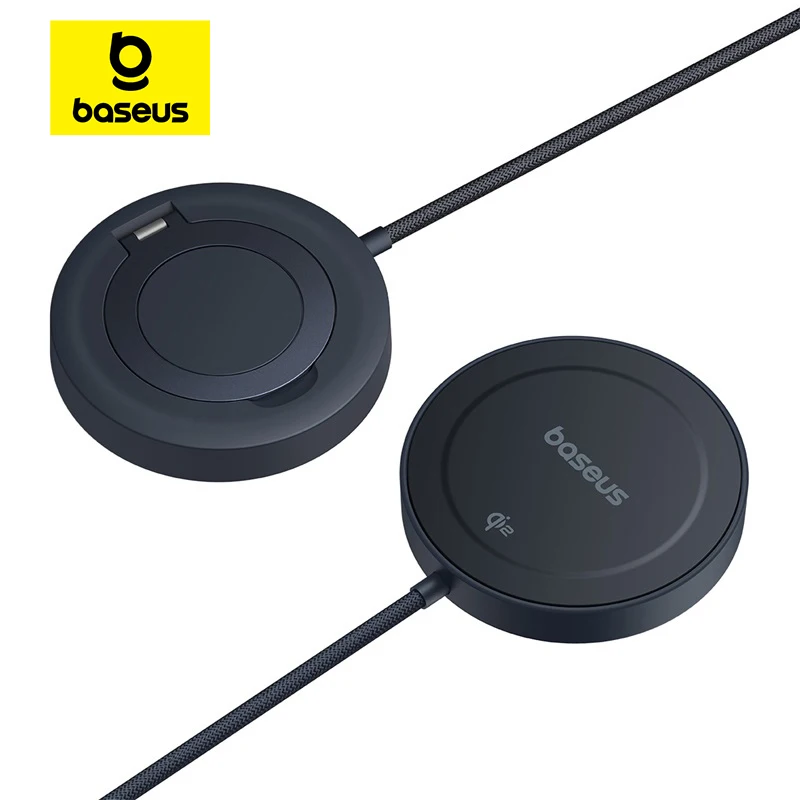 magnetic wireless charger 15w fast charging with built-in stand for iphone 16 15 14 13 pro max