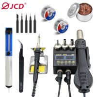 adjustable temperature soldering station with 750w hot air gun for bga ic repair tools