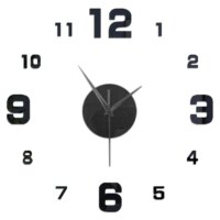 modern 3d wall clock diy mirror stickers for stylish home decor in living room