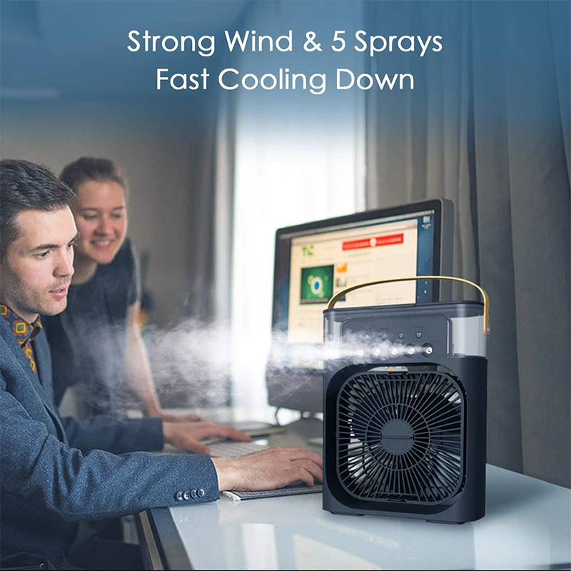 compact dc air cooling tower fan for efficient misting and ventilation with usb power - Image 5