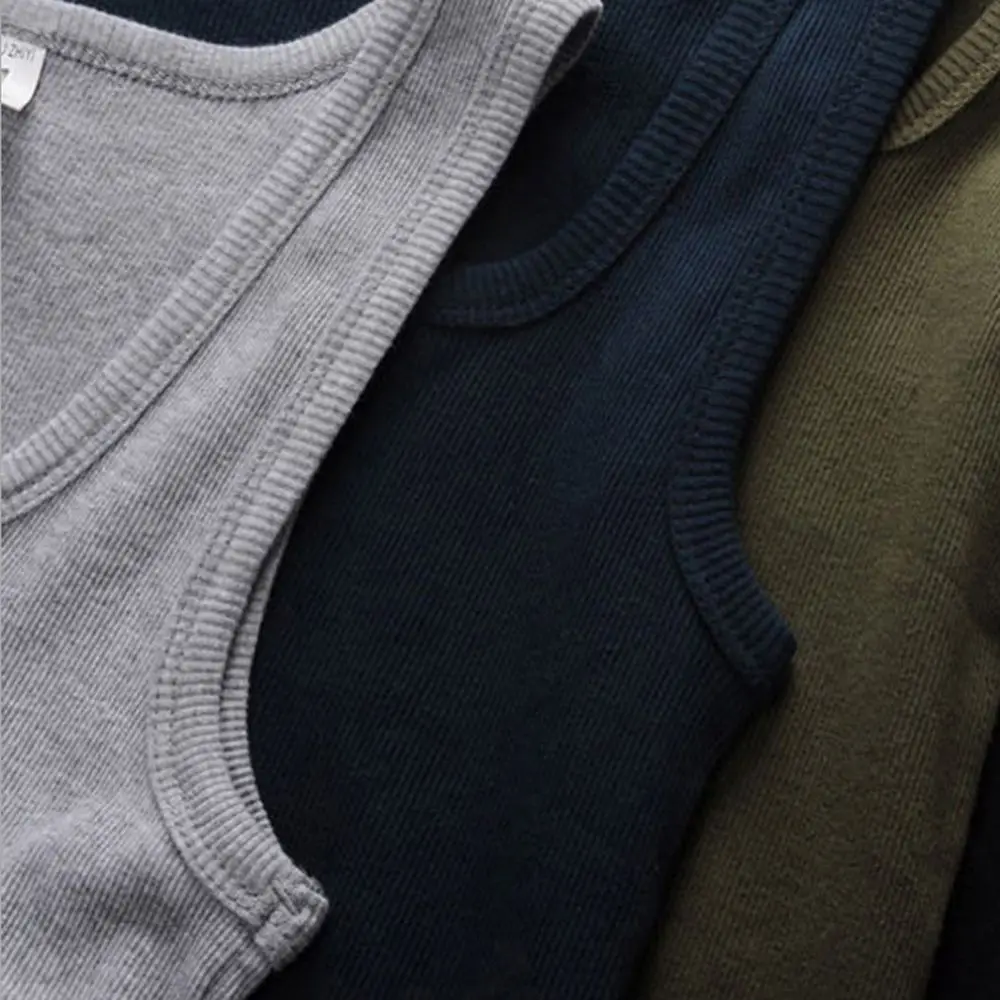 comfortable pure cotton summer tank top for men and women casual bodybuilding fitness wear - Image 5