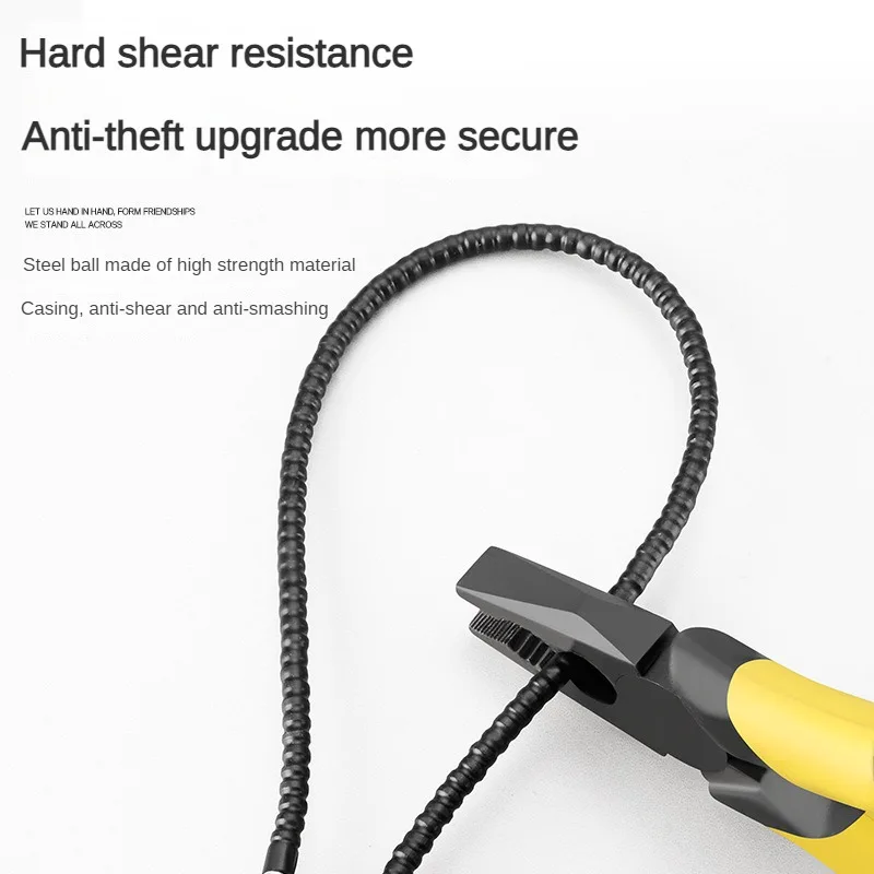 portable safety anti-theft cable lock for outdoor use available in multiple lengths and colours - Image 4