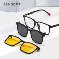 flip up magnetic clip on polarized prescription glasses for men and women with night vision functionality