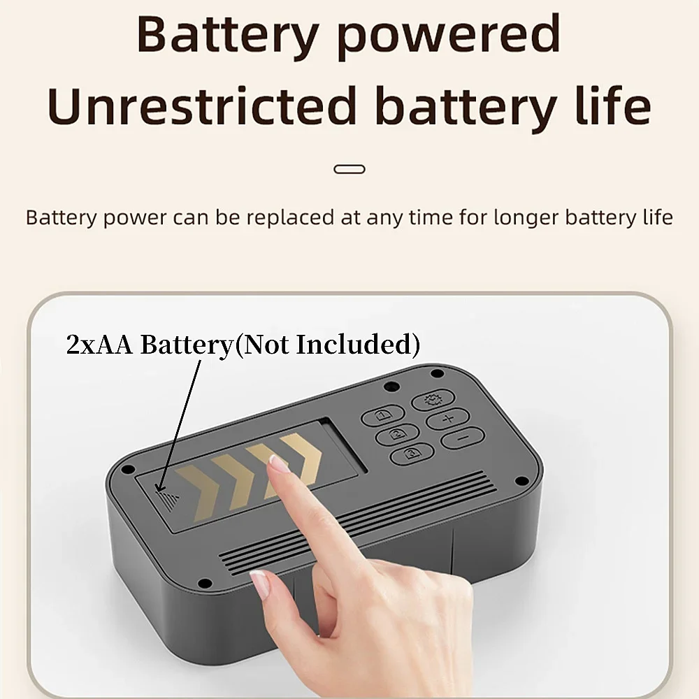 Battery Powered LCD Alarm Clock TEMP Date Week 3 Alarms Backlight Snooze Table Clock Night Vision Function12/24H Digital Clock - Image 6