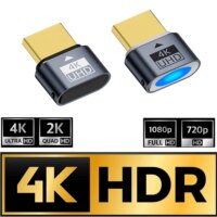 hdmi dummy plug 4k hdr virtual monitor emulator adapter for seamless headless display setup