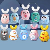 360 degree sonic electric toothbrush for kids with smart timer and blue light disinfection