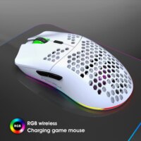 wireless rgb gaming mouse ultralight honeycomb design 3600 dpi for laptop and pc gamers
