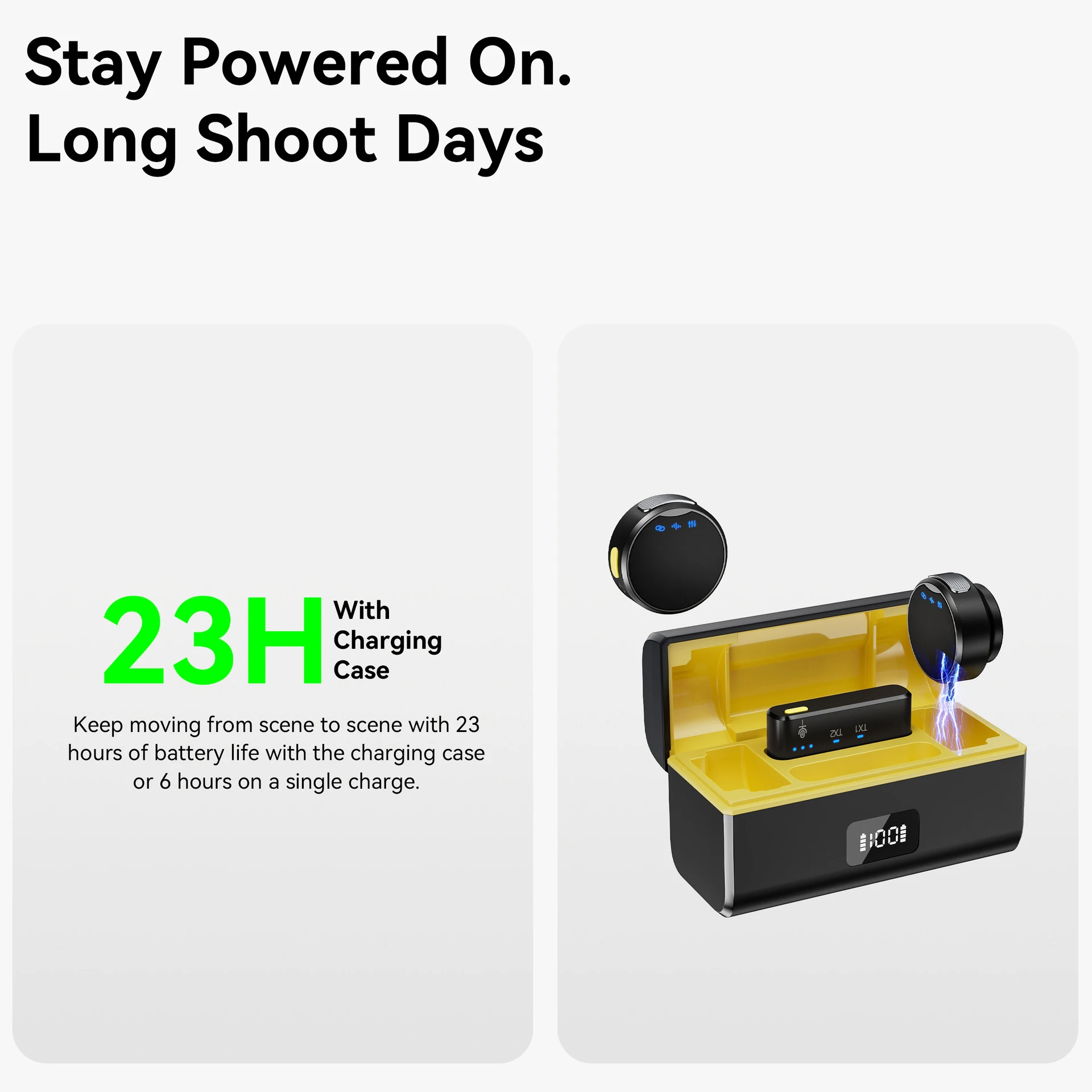 professional wireless lavalier microphone with charging box for smartphone recording and noise reduction - Image 3