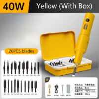 handheld electric carving tool set for woodworking with 20pcs blades and polishing essentials