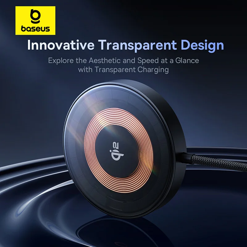 magnetic wireless charger 15w fast charging with built-in stand for iphone 16 15 14 13 pro max - الصورة 4