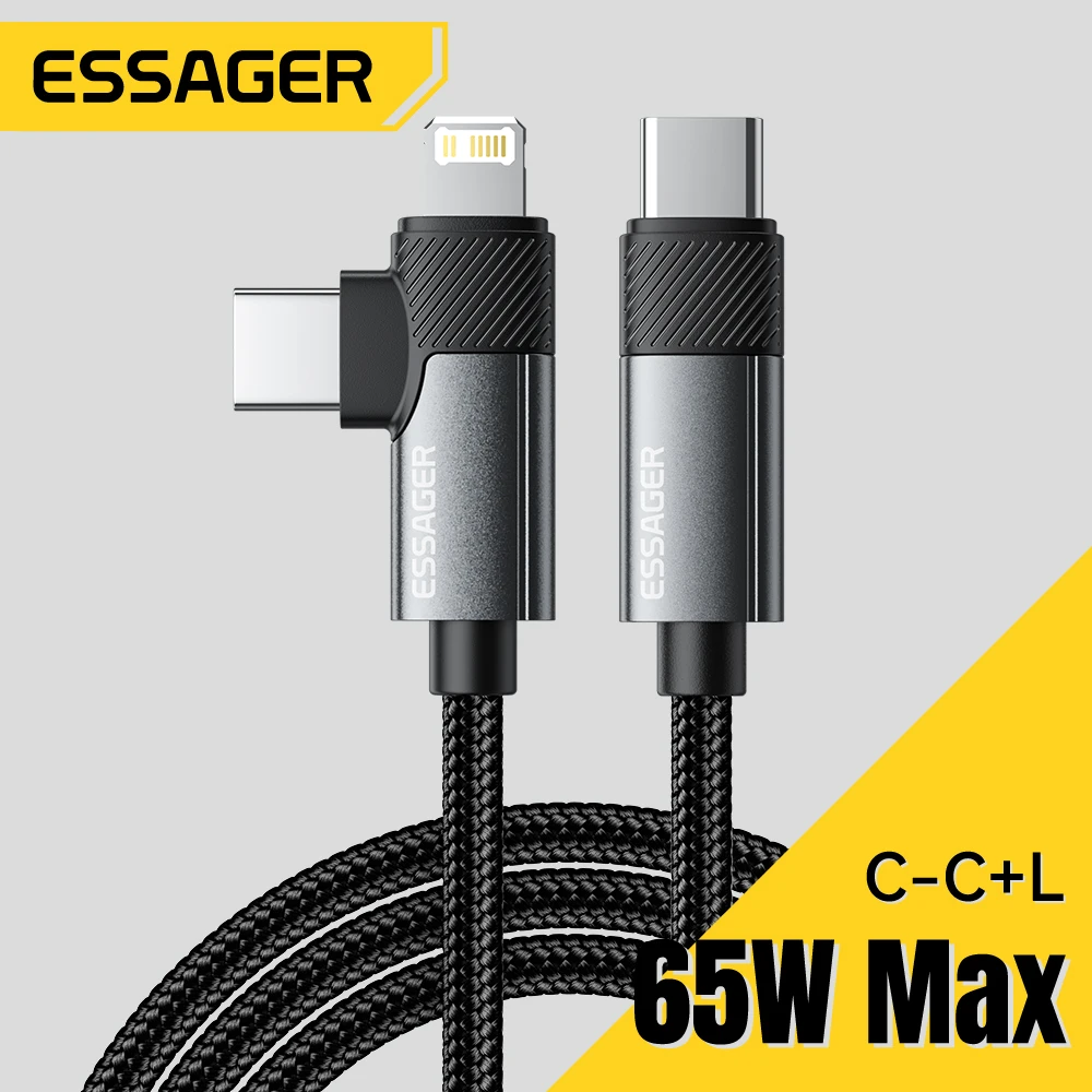 2 in 1 usb type c cable for iphone 15 14 pro max and macbook fast charging 65w
